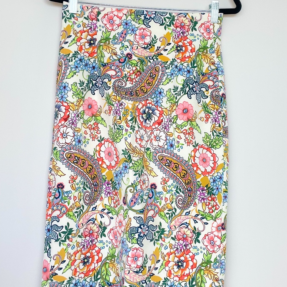New Paisley Print Pencil Skirt